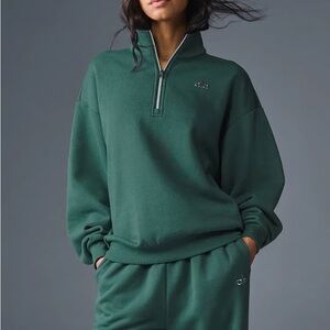 Alo Yoga Accolade 1/4 Zip Pullover - Winter Ivy